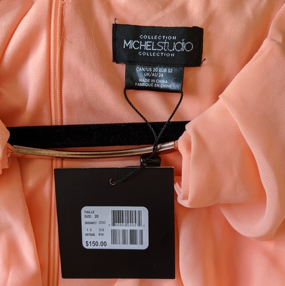 Coral Halter Dress Bridesmaid Gown - Picture 7 of 9